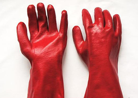Рукавички "Редстарт" 35 см, ПВХ червоні