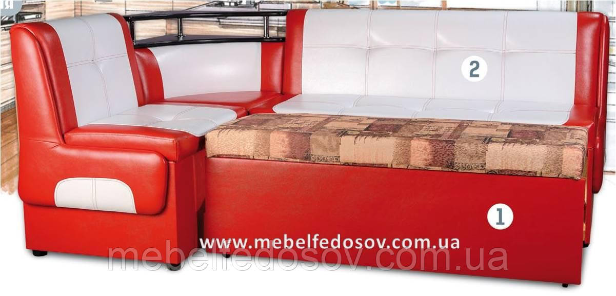 Кухонний кут Фаворит розкладний (FM/ФМ) 2000х1300х620 h850 спальний 1750х950(2 кат), фото 1