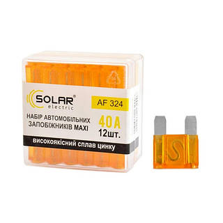 Запобіжники MAXI сплав цинку 40А 12шт, (SOLAR ) (3078816)
