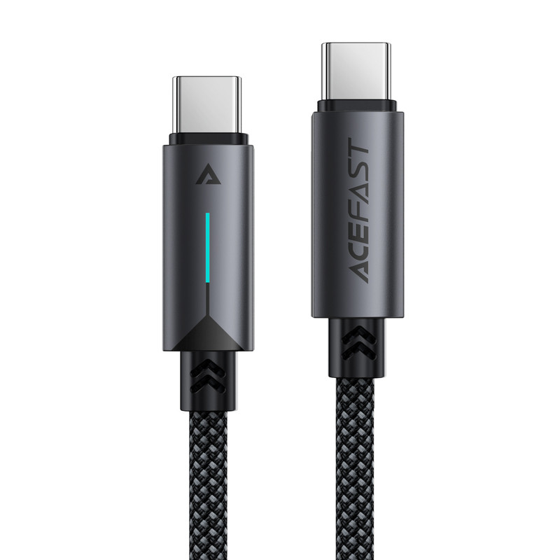 Кабель ACEFAST C19-03, Type-C to Type-C, 60W, 1.2m, Nylon Braid, Aluminum Alloy connectors, Black
