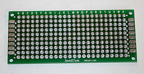 Макетна друкована плата, двостороння, розмір 3 см*7 см