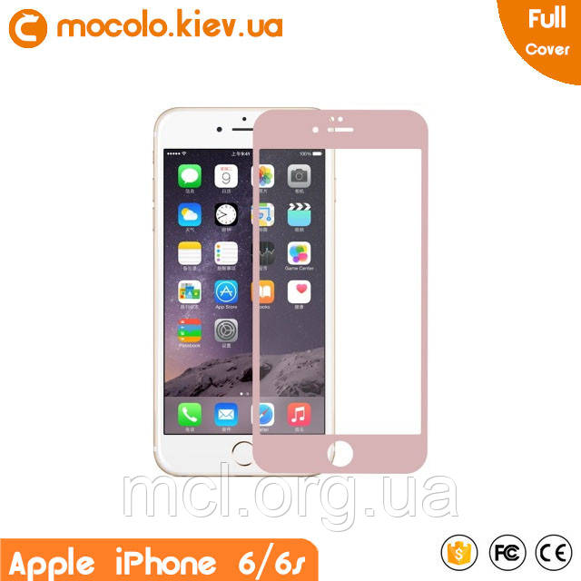 Захисне скло Mocolo iPhone 6/6s Full Cover (Silk Rose)