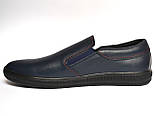 Шкіряні мокасини чоловічі сліпони Rosso Avangard Marine Blu Slipy темно-синій, фото 5