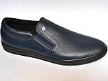 Шкіряні мокасини чоловічі сліпони Rosso Avangard Marine Blu Slipy темно-синій, фото 7