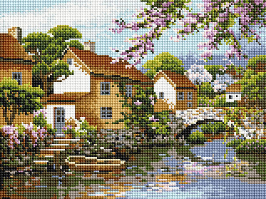 

Алмазная вышивка ColorArt 30х40см Домик на берегу ST415