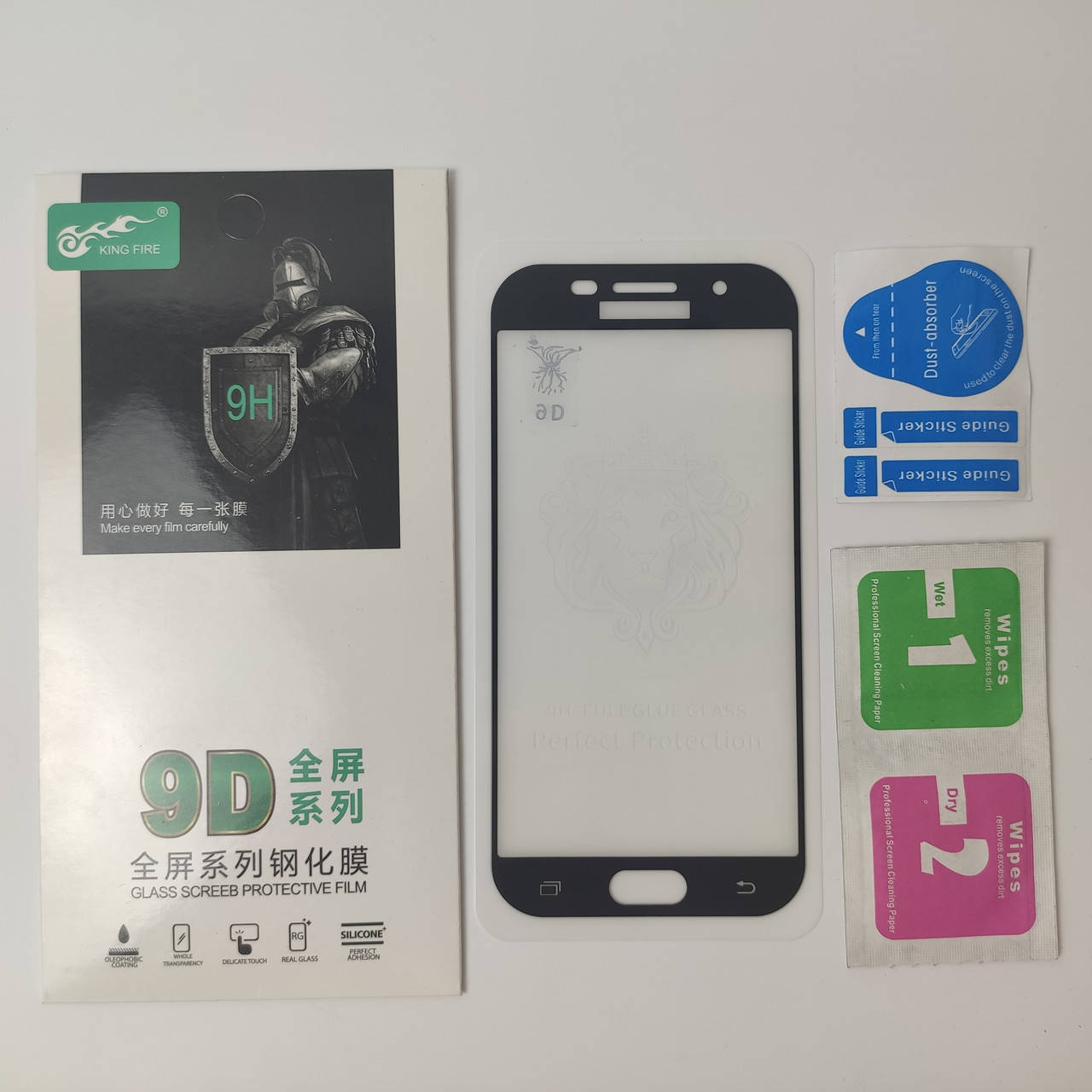 

Защитное стекло для Samsung Galaxy A5 2017 A520 Full Glue 9D 9H на весь экран телефона клей по всей, Черный