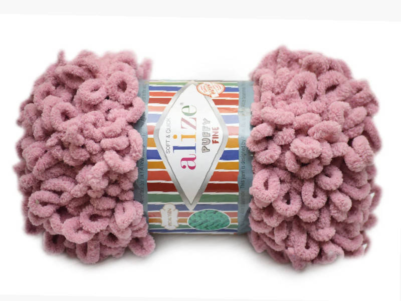 

Alize Puffy Fine NEW, Сухая роза №295, Розовый