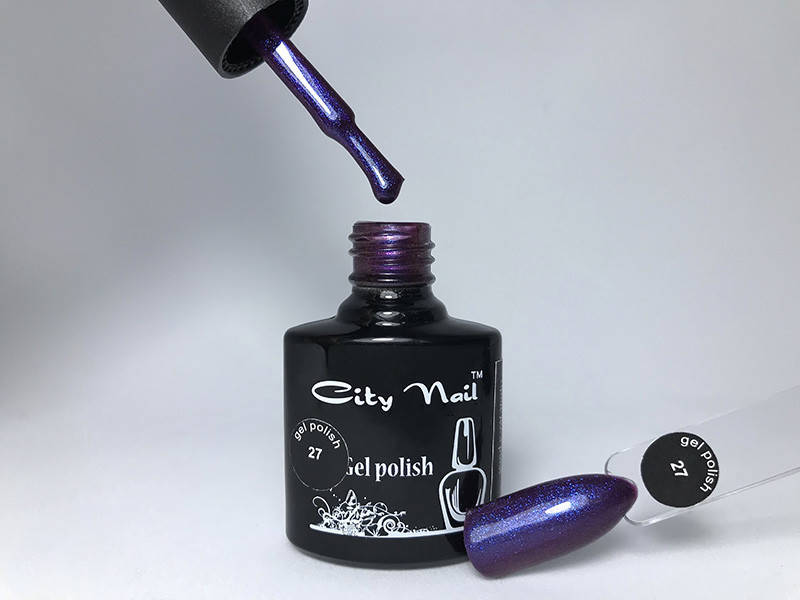 

Гель Лак Хамелеон Фиолетовый с Блестками CityNail 27 - Фиолетовый цвет гель-лака - Шиммерные гель лаки