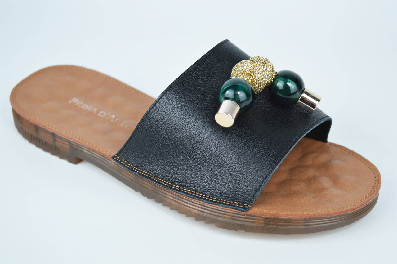 

Шлепанцы с шариками Prima d'Arte 27062 39 Черные кожа