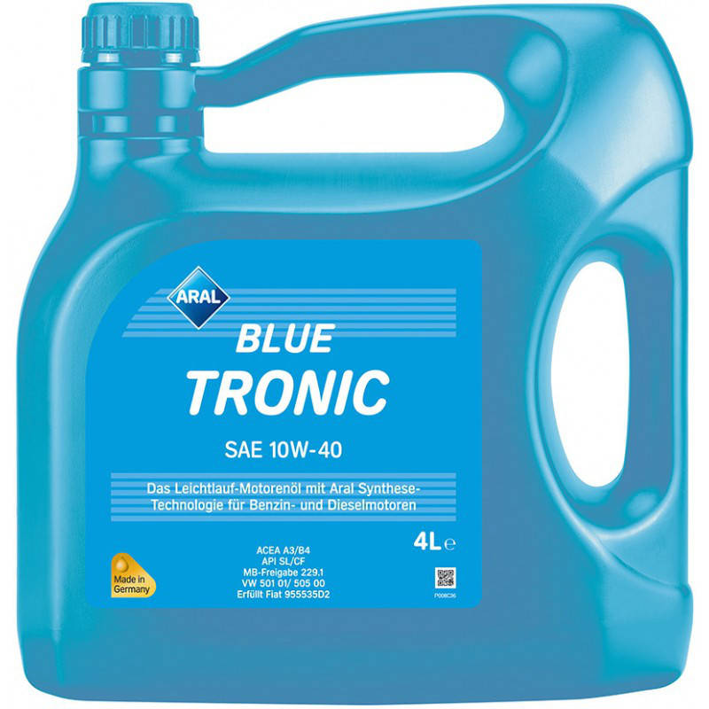 

Масло моторное полусинтетическое Арал Aral BlueTronic SAE 10W-40 (16 литров).