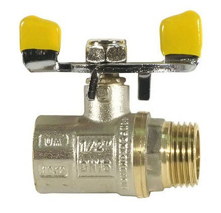 

Кран 1/2" латунный шаровый Г.Ш. бабочка Water Pro