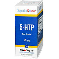 Superior Source, 5-HTP (5-гидрокситриптофан), 50 мг, 60 таблеток для рассасывания