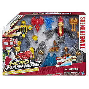 Розбірні фігурки трансформерів Бамблбі та Стрейф - Bumblebee & Strafe, Transformers Hero Mashers, Hasbro