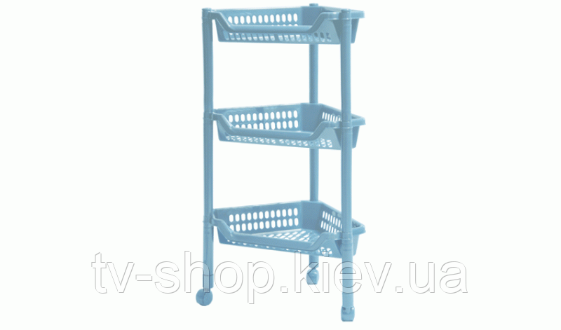 Полиця КУТОВА на колесах (бежева), фото 1