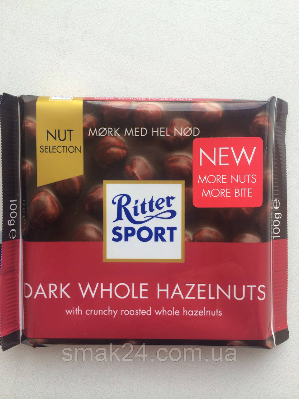 Шоколад Ritter Sport DARK WHOLE HAZELNUTS (цельный лесной орех ...