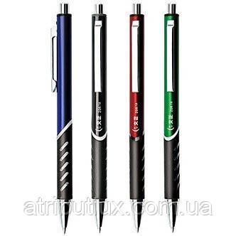 Ручка автоматична пише синім WZ-2067A (0.7 мм) корпус асорті, фото 1