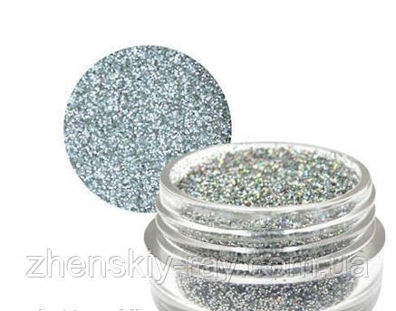 ГЛІТТЕР ДЛЯ ДЕКОРА НОГТЕЙ (СЕРЕБРО), фото 2
