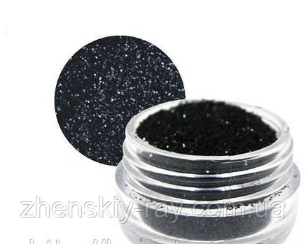 ГЛІТТЕР (ПЕКА) ДЛЯ ДЕКОРУ НОГТЕЙ (ЧОРНИЙ) , фото 2