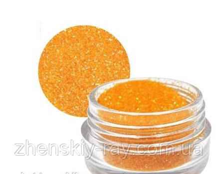ГЛІТТЕР (ПЕКА) ДЛЯ ДЕКОРА НОГТІВ (ОРАНЖОВИЙ) , фото 2