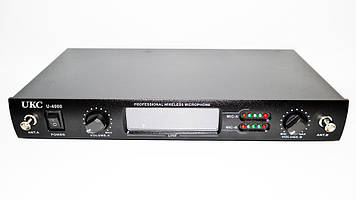 Микрофон UKC DM-4000 UHF база 2 радиомикрофона