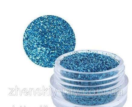 ГЛІТТЕР (ПЕКА) ДЛЯ ДЕКОРА НОГТЕЙ (ГОЛУБИЙ) 1 КГ, фото 2