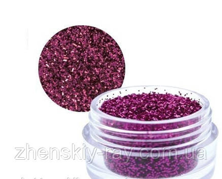 ГЛІТТЕР (ПІСКА) ДЛЯ ДЕКОРА НОГТІВ (ТЕМНО-ФІОЛТИВНИЙ) , фото 2