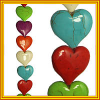 Нове Надходження: Намистини Серця Великі Глазуровані.