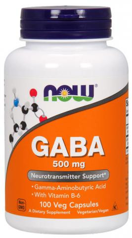 GABA 500 мг NOW, 100 капсул