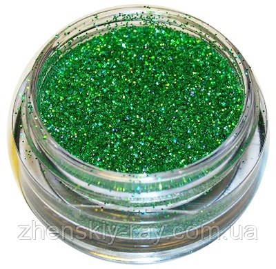 ГЛІТТЕР (ПЕКА) ДЛЯ ДЕКОРА НОГТІВ (ЗЕЛЕНИЙ) , фото 2