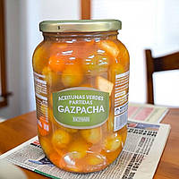 Оливки зеленые Hacendado Aceitunas Verdes Partidas Gazpacha с овощами 835 г