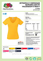 Футболка женская LADY-FIT VALUEWEIGHT V-NECK T, фото 4