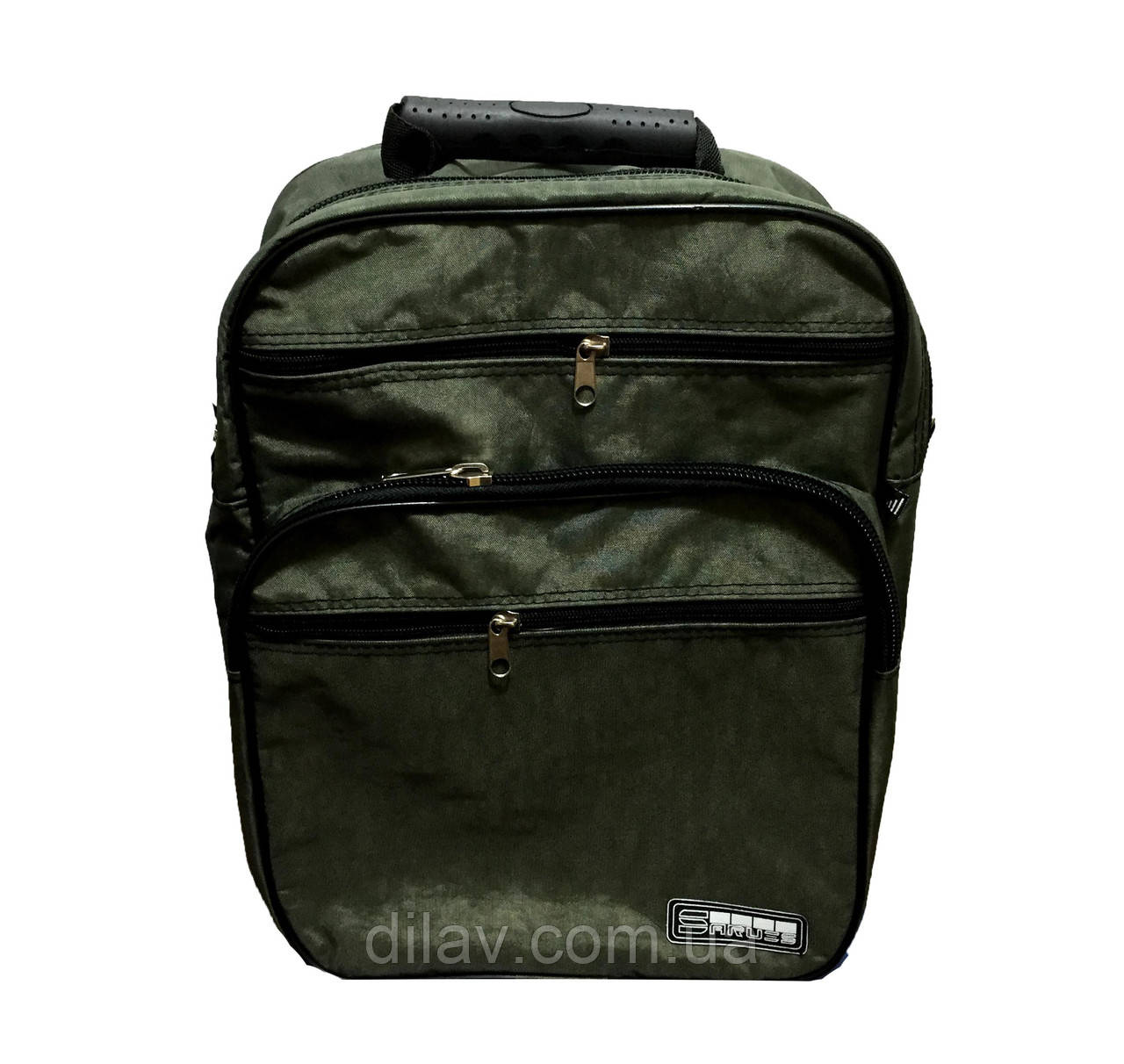 Сумка чоловіча, текстиль 31x23x15 хакі, фото 1