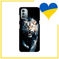 Чехол со Львом для Нокиа Г21 / Чехол лев царь зверей на Nokia G21