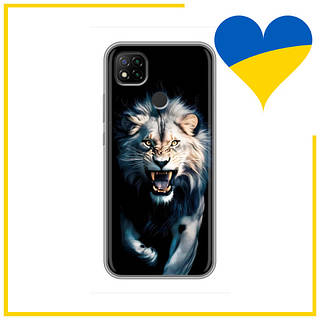Чехол со Львом для Сяоми Редми 9с / Чехол лев царь зверей на Xiaomi Redmi 9c