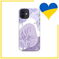 Чехол Фиолетовый дизайн для Айфон 12 мини / Чехол фиолетовый на iPhone 12 mini
