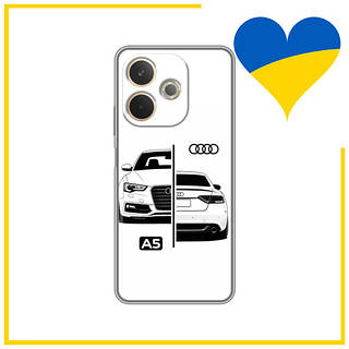 Чехол Ауди контраст для ОППО А5 Про / Чехол Audi черно-белый на OPPO A5 Pro