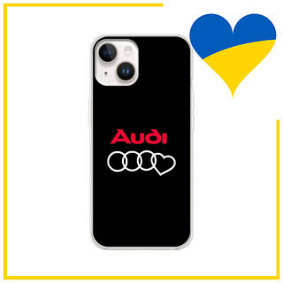 Чехол лого Ауди сердце для Техно Спарк Гоу 1 / Чехол Audi Heart logo на TECNO Spark Go 1