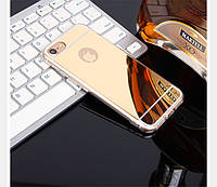 Чехол Apple Iphone 6 / 6S силикон TPU зеркальный золотой