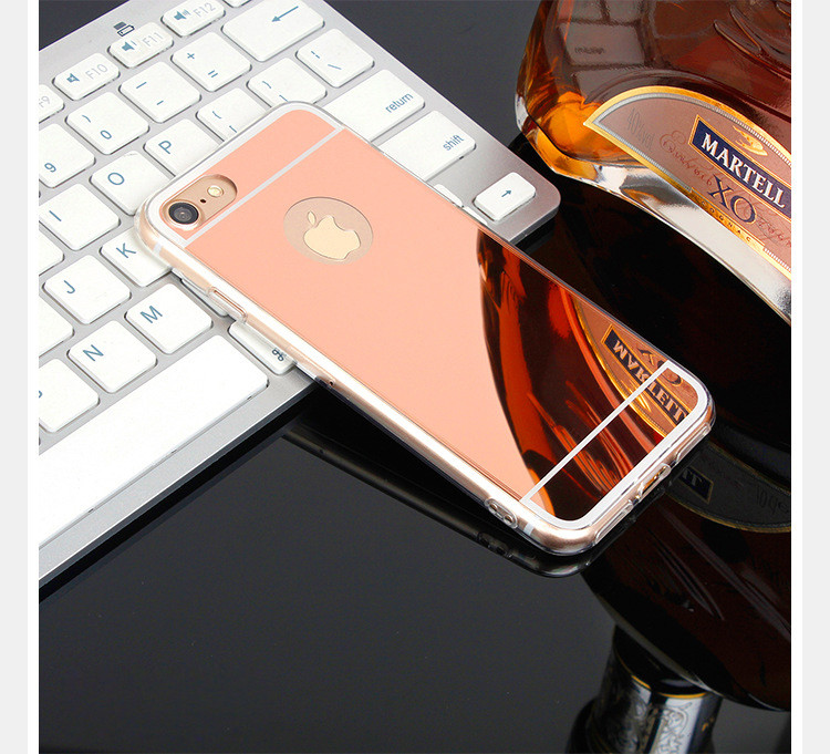 Купить Чехол Apple Iphone 6 / 6S силикон TPU зеркальный розовое золото ...