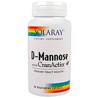Solaray, D-манноза, с CranActin, 60 вегетарианских капсул