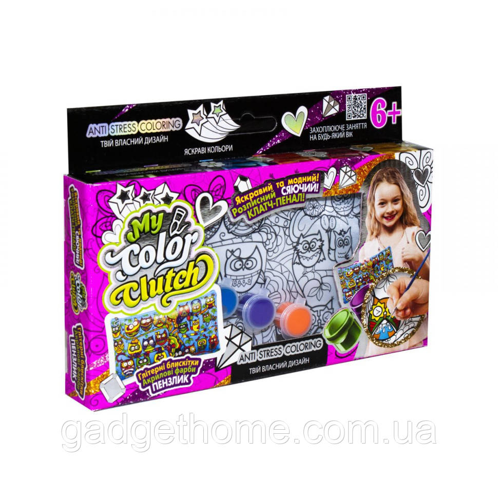 ТОП! Пенал разрисовка "My color Clutch" Danko Toys  CCL-01-01U Совы - (gHome), фото 1