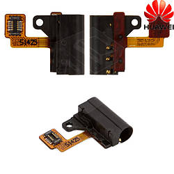 Шлейф для Huawei Ascend G6-U10, роз'єм навушників, з компонентами, оригінал