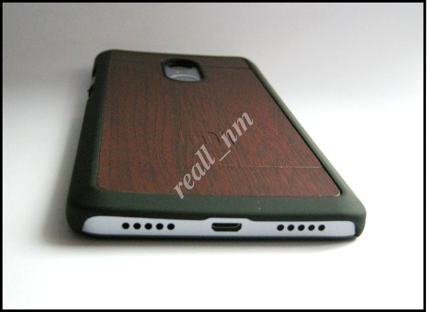 Чехол бампер для Xiaomi Note 4X, серия Wooden коричневый - фото 4 - id-p521271369