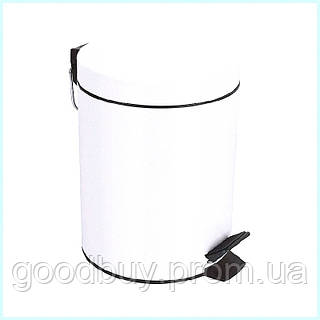 Урна для мусора с крышкой ZERIX MB0120 White в туалет 3019K59H1