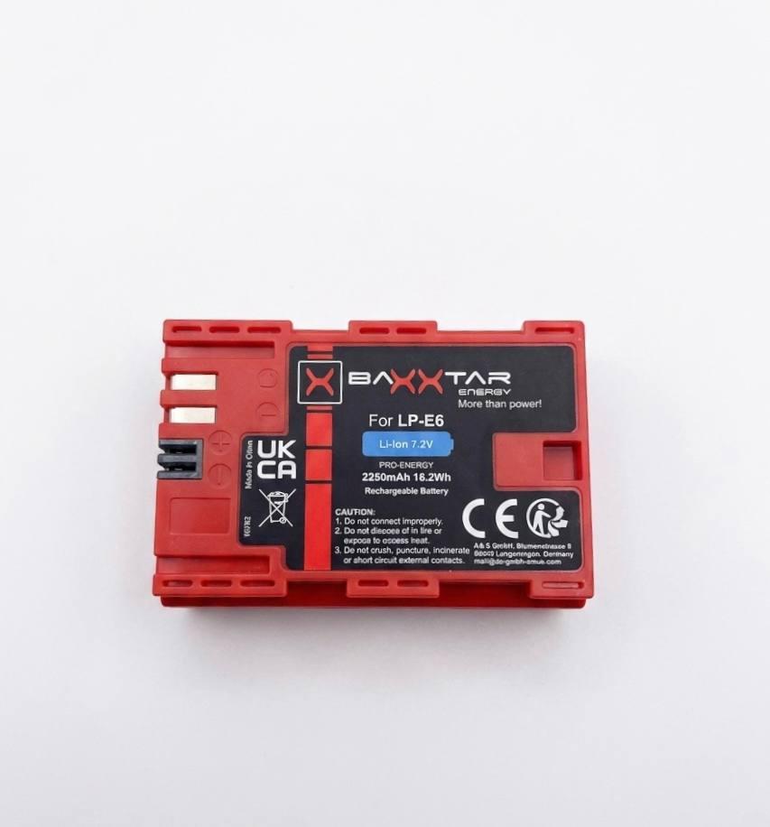 Акумулятор для камери Baxxtar LP-E6 2250 mAh з інфо-чипом для Canon EOS/Blackmagic, Amazon