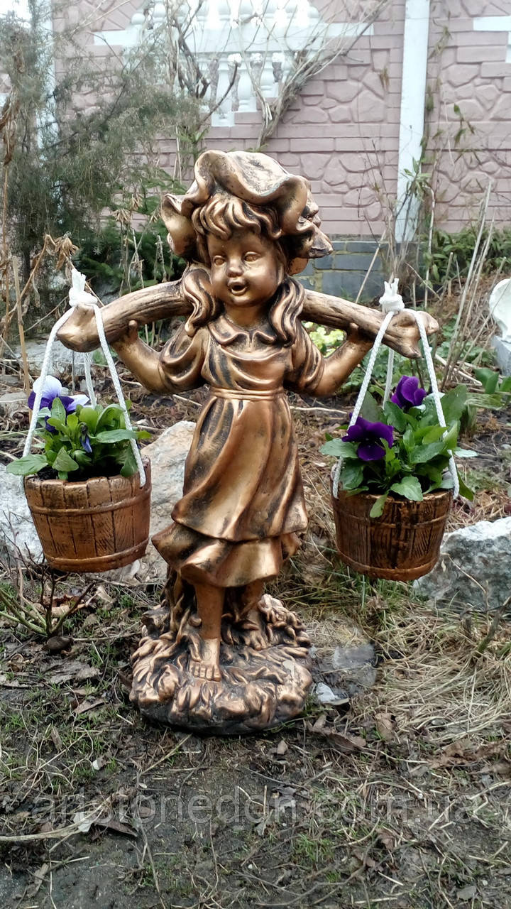 Фигуры для сада. Скульптуру Девочку с коромыслом купить по низкой цене ...