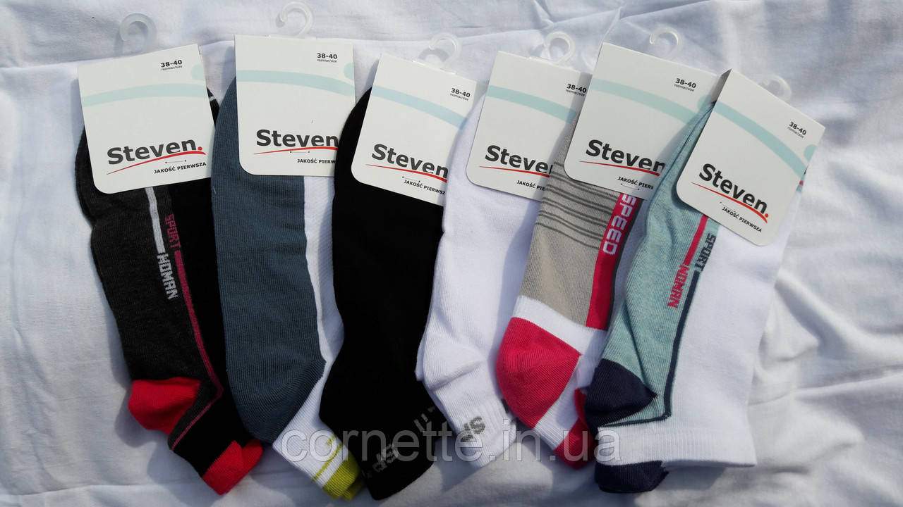 Шкарпетки жіночі короткі Steven 050 спортивні