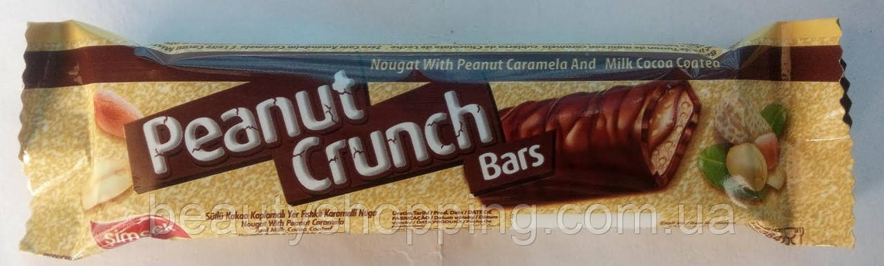 Шоколадний батончик з арахісової начинкою Peanut Crunch 24 шт Туреччина