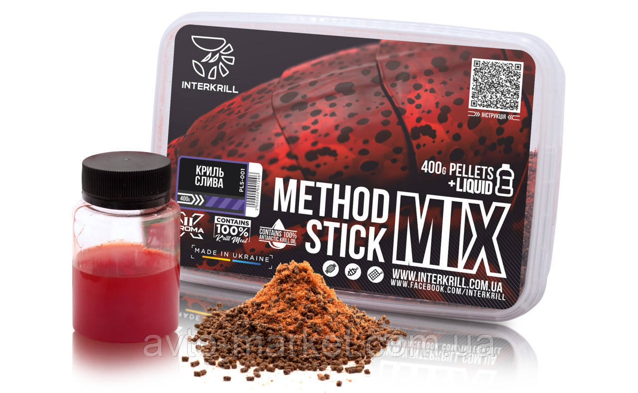 Пеллетс INTERKRILL Method Stick Mix Криль-Слива 400г