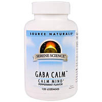 Source Naturals, Заспокійливий засіб GABA Calm з м'ятним смаком, 120 пастилок